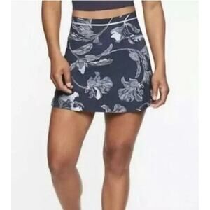 Athleta Floral Sonic Women's Size S Tennis Golf Pickleball Skort Stretch Navy